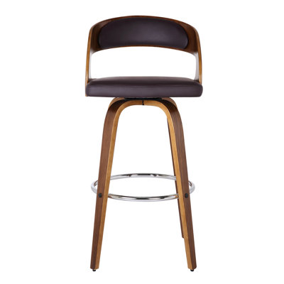  Shelly Wood Finish with Faux Leather