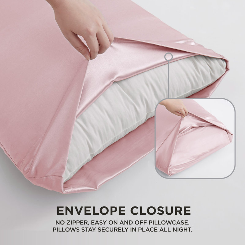 Juicy Couture Premium Silky Satin Sheet Sets, Twin Sheet Set with 1 Pillowcase, Pink
