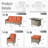 Harper 6 Pieces Patio Furniture Set With Fire Pit Table, Outdoor Wicker 3-seat Sofa With Comfy Cushion, High Back Rattan Conversation Set For Garden Backyard-2070659607