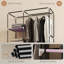 Fabric Wardrobe with Shelves Hanging Rail Foldable Wardrobe