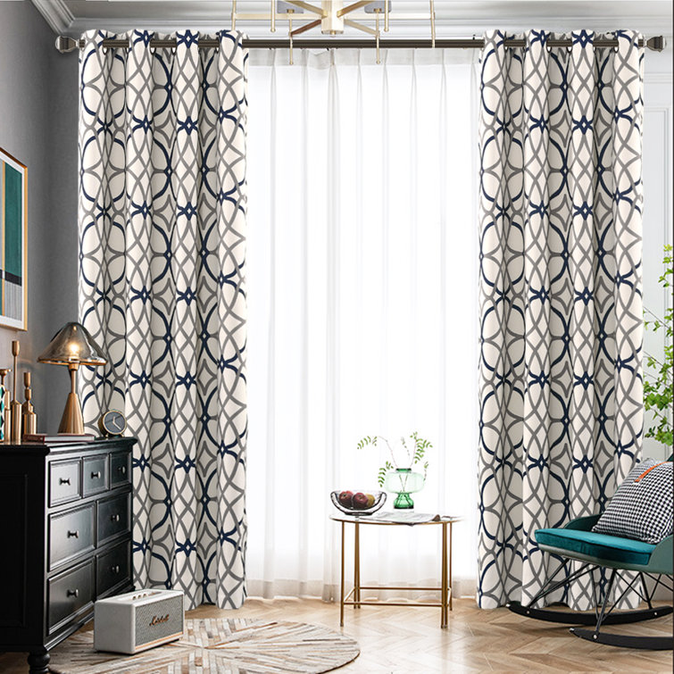 Suwannee Geometric Blackout Thermal Gromment Curtain Panels