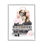 Chiot moelleux sur des livres de mode, fleurs roses, giclée noire, art texturé par Ziwei Li