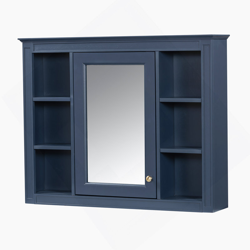 35X27.5Inch Medicine Cabinet Wall Mounted Bathroom Storage Cabinet, Blue