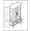 Armoire vitrée avec porte vitrée Curio-1816805628