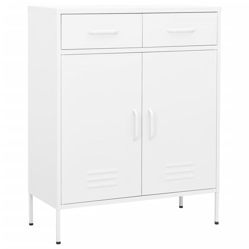 Steel Single Storage Cabinet ( 40'' H x 31.5'' W x 13.8'' D), White