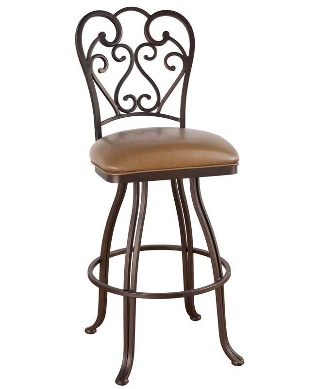 Laurelyn Upholstered Counter Stool, Ford Red, Pebblestone, Counter Stool (24" Seat Height)