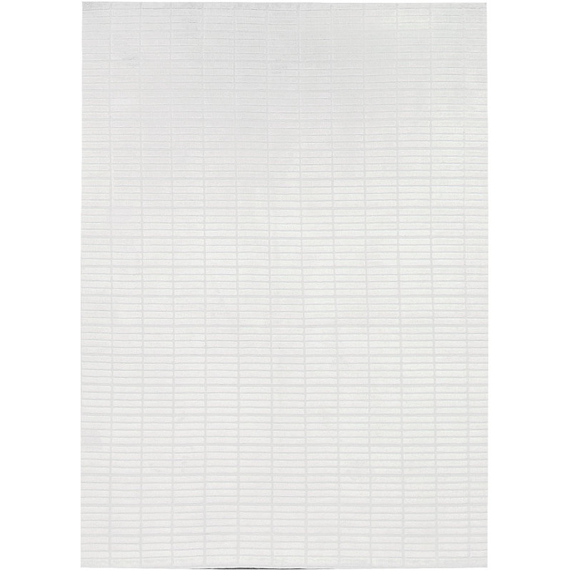 Hand-Knotted High-Quality White Area Rug