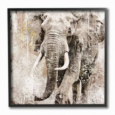 «Elephant Gold Neutral Animal», impression