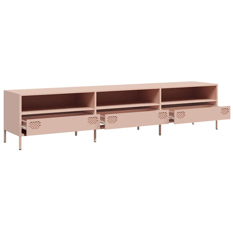 Averylynn Unfinished TV Stand for TVs up to 24", Antique pink and pink