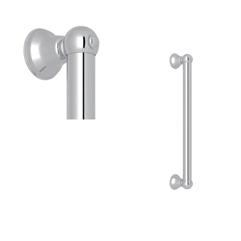 Rohl Shower Grab Bar, Polished Chrome, 20.25" W