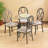 Round Glass Top Metal Base Dining Table