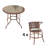 Rattan patio table and chair combination