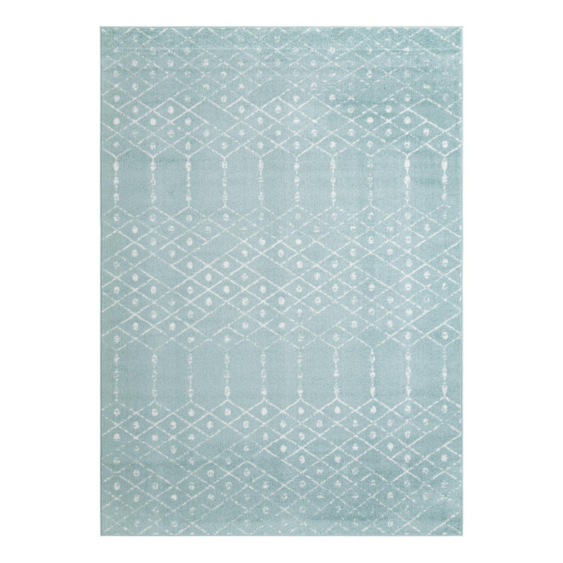 Tapis turquoise Sierra, Rectangle 7 pi 1 po x 11 pi, Turquoise 