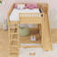 Lit mezzanine avec glissade et tablettes de rangement-73527188-73527190