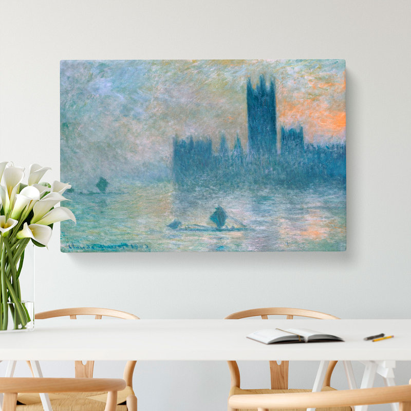 Houses Of Parliament In London Vol.4 by Claude Monet - Wrapped Canvas, 35cm H x 50cm W x 3cm D