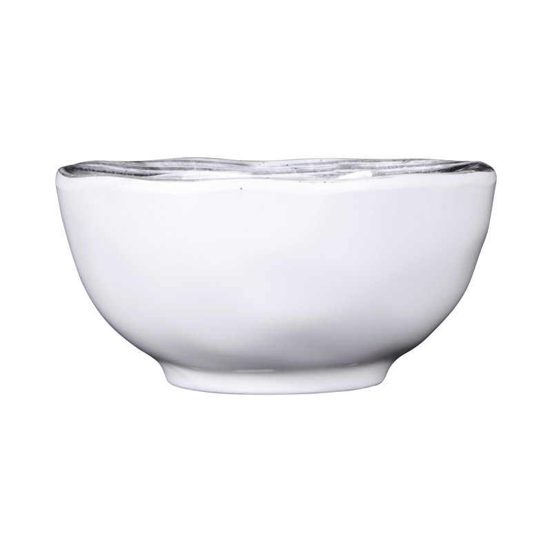 Van Gogh 9 oz. Round Melamine Dining Bowl, Black