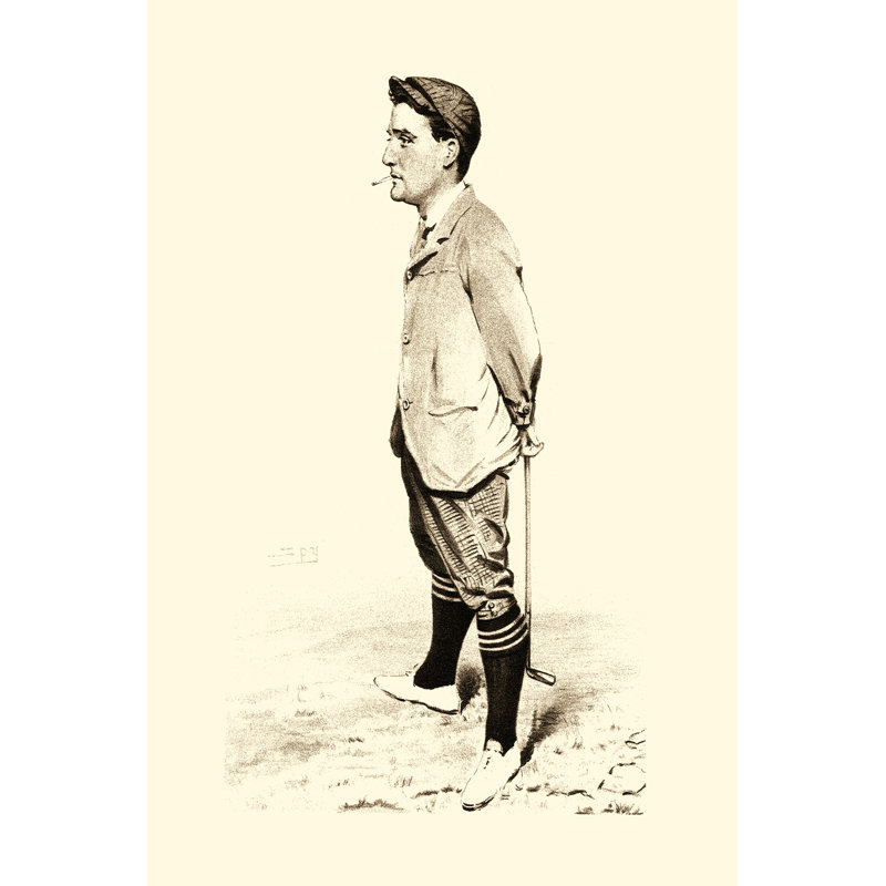Vanity Fair Golfers II - Wrapped Canvas Print, 46cm H x 30cm W x 3.8cm D