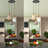 Modern 3 - Light Cluster Glass Pendant Light For Kitchen Island, Foyer