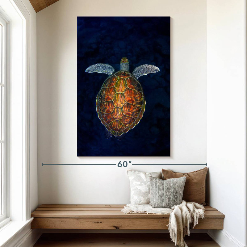 Brampt Turtle In The Abyss, 51" H x 34" W