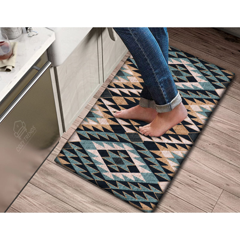 Geometric Anti-Fatigue Non-Skid Kitchen Mat