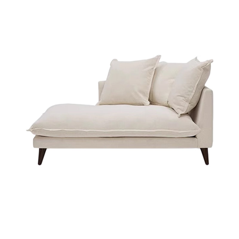 Meredydd Upholstered Chaise Lounge, Beige Sponge, Right Hand Facing