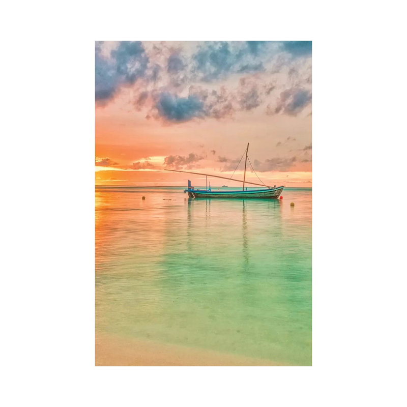 Maldives Sunset by Mark Paulda - Print on Canvas, 66.04cm H x 45.72cm W x 3.81cm D, Wrapped Canvas