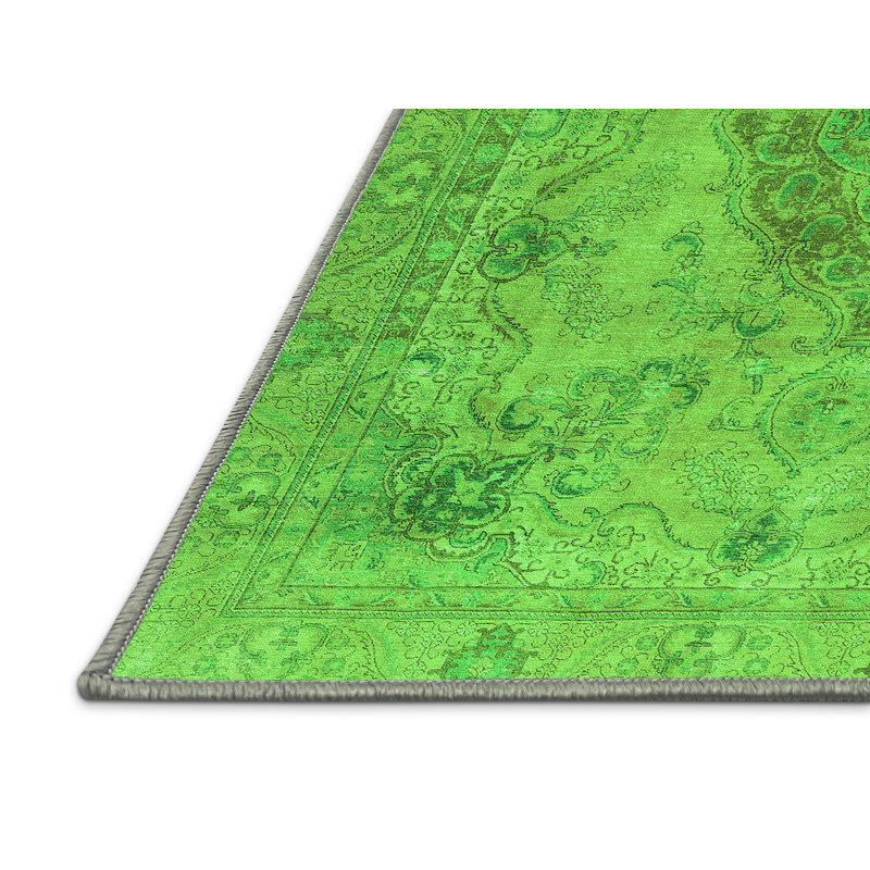 Tapis vert Traditional Traditional 2903, Tapis de couloir 2 pi x 5 pi