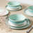 ALOFMO Moss Edge16 Piece Stoneware Dinnerware Set, Service for 4-1223467013