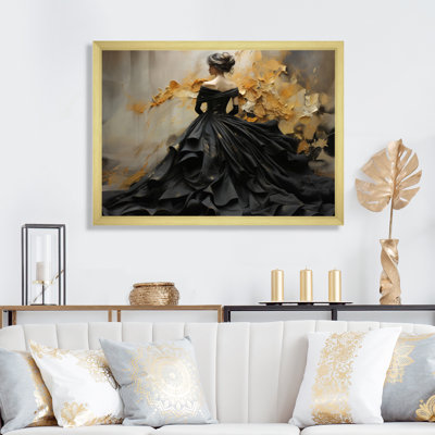 Fashion Elegance Unveiled Gold - Fashion Wall Art