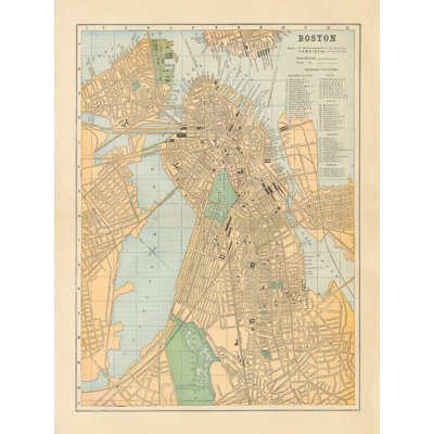 " Boston Map " by Wild Apple Portfolio