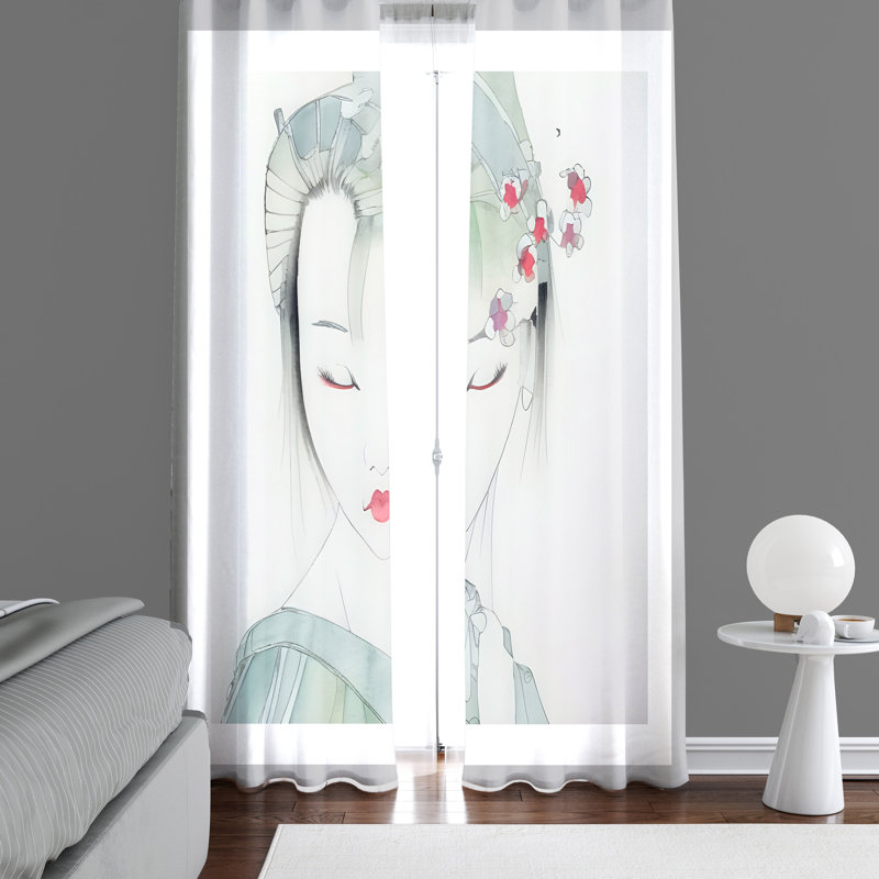 Baelor Semi Sheer Curtain Pair, 20" W x 61" L