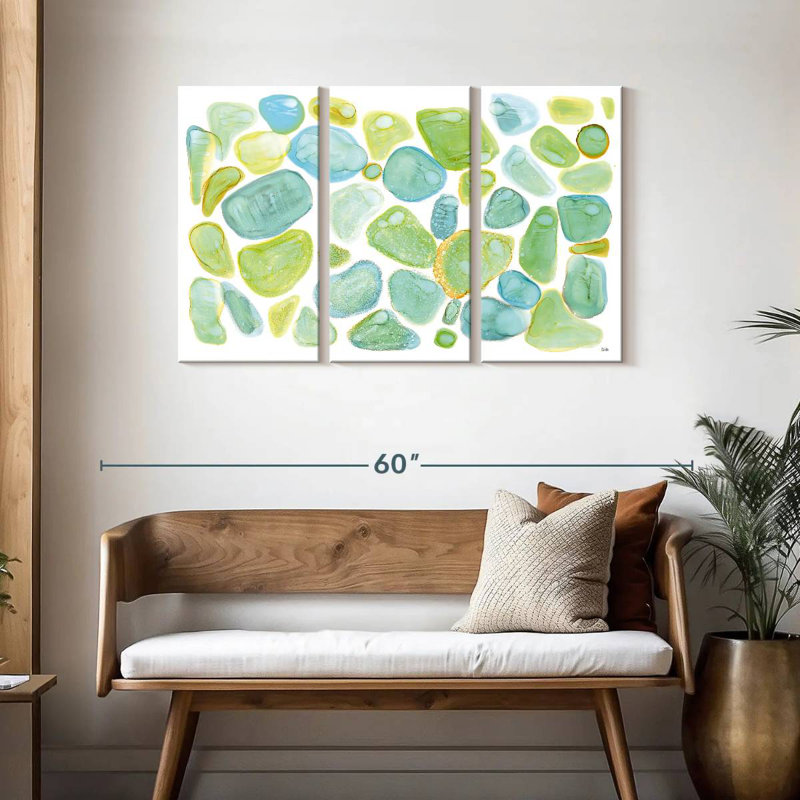 Abstrait de verre de mer Avery, H 28 po x l 45 po