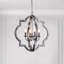 Lustre géométrique à 4 lumières avec détails en fer forgé Rarick
