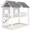Twin Over Bunk Bed With Windows - Provide A Relaxing And Safe Sleep Space House Slide Made Of Materials For Long-term Use