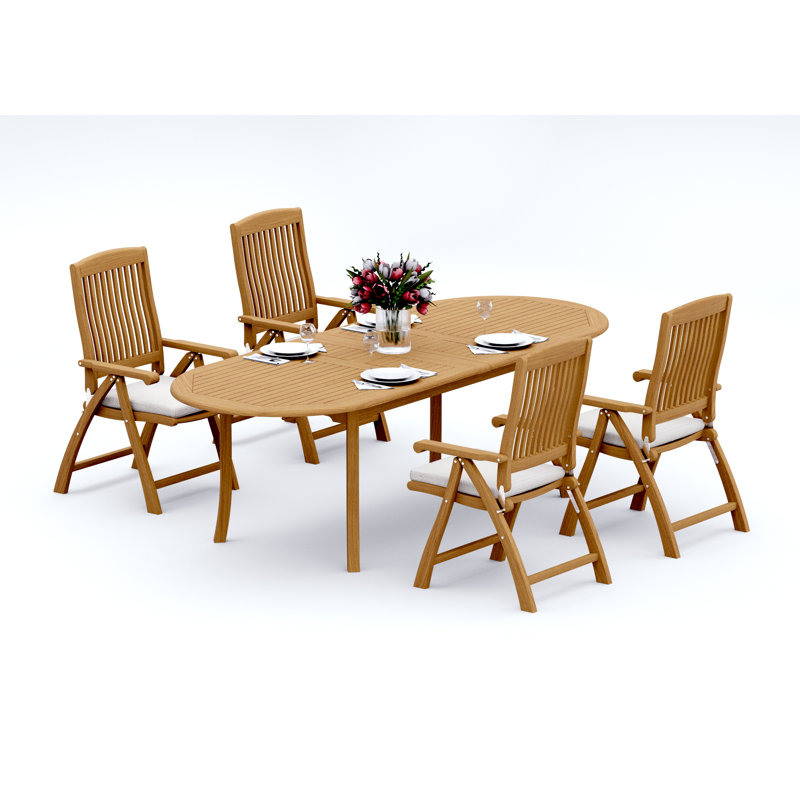 Marley Outdoor - Piece Teak Dining Set, 4
