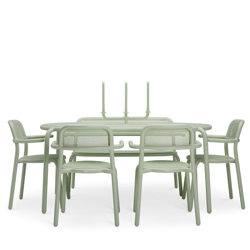 Toní Stacking Patio Dining Armchair, Mist Green