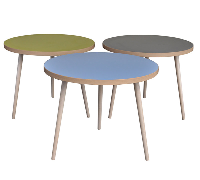Cube Four Leg Coffee Table, Blue