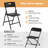 Folding Chairs, 330lbs Capacity, Heavy-Duty Commercial Stackable Plastic Foldable Chairs for Indoor, Outdoor (Black, 8 Pack)-1983988225