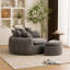 Fauteuil d'appoint surdimensionné rond 53,15 po avec repose-pieds et repose-pieds sans os-1743869655