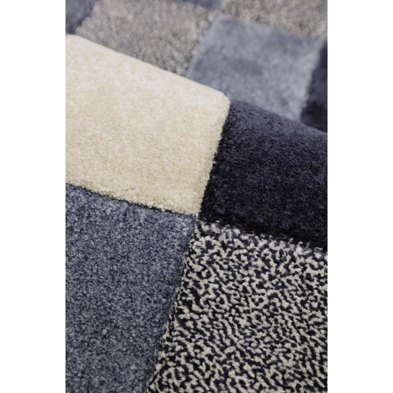 NEWPORT BLOCKS BLUE , Runner 60 x 200cm