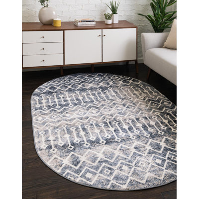 Tapis contemporain bleu Artvin