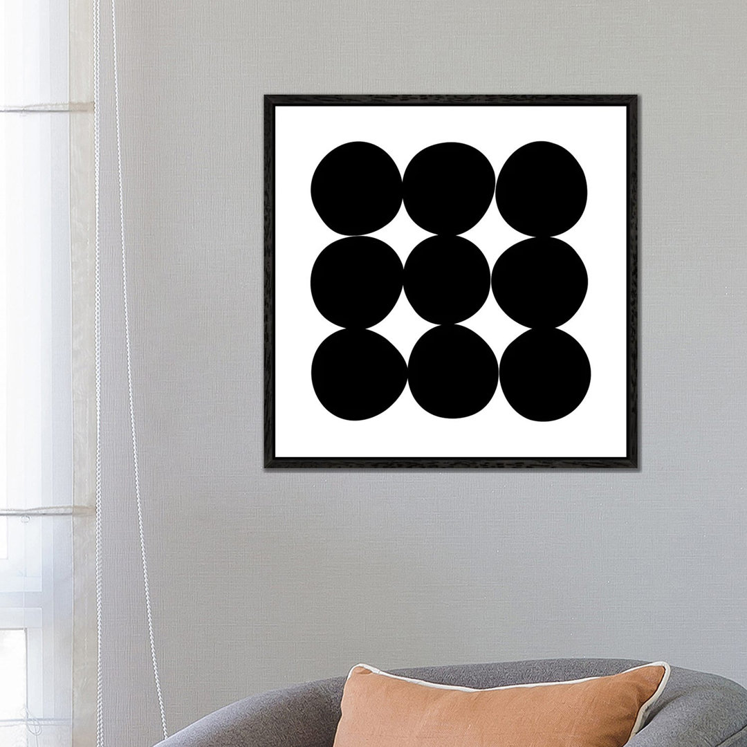 Black+White Dot Gallery Wall II von The Maisey Design Shop - Galerie-verpackte Leinwand Giclée auf Leinwand