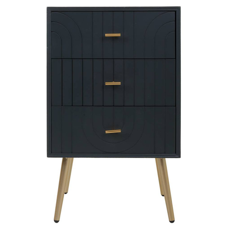Woodbine 44cm W Manufactured Wood Bedside Table