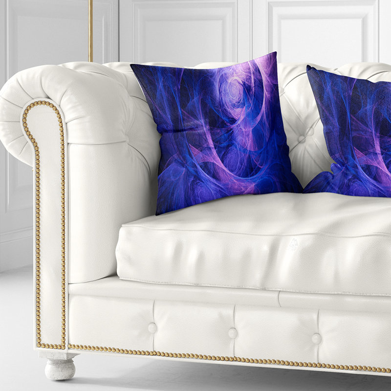 Bright Stormy Sky - Coussin imprimé abstrait, 16 po x 1 po, Coussin décoratif, Bleu