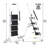 4 Step Ladder With Handrails 500 Lb Capacity Step Stool Folding Portable Ladders For Home Kitchen Steel Frame With Non-Slip Wide Pedal Stepladder With Attachable Tool Bag Black-1284740844