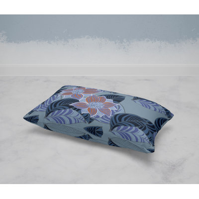 Mangnolia Flower and Leaf  Rectangular Throw Pillow