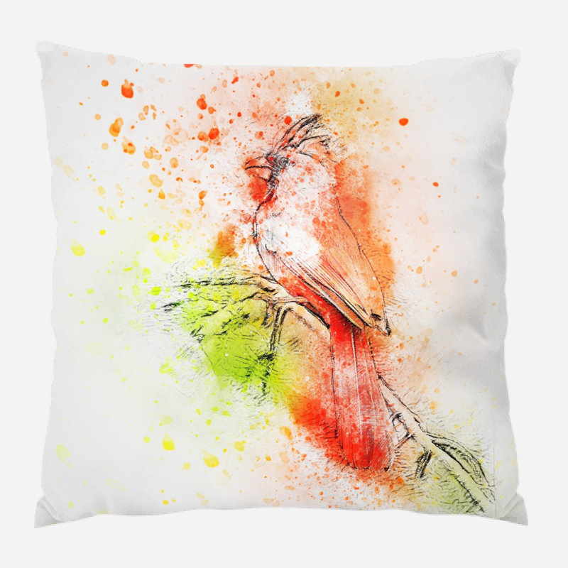 Coussin oiseau Bourdeau, Microsuède, Intérieur