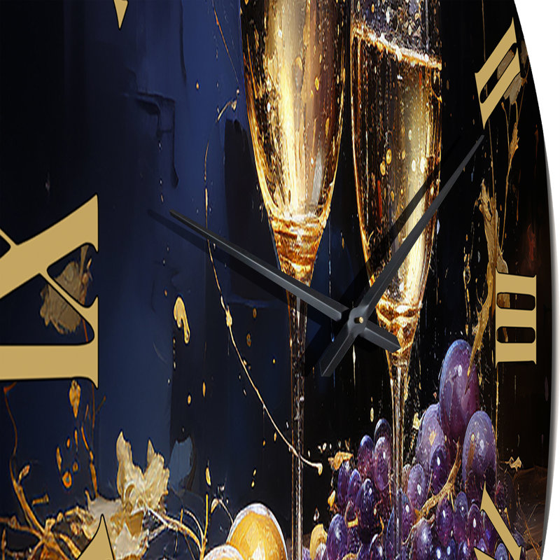 Horloge murale - Célébration de Noël champagne II, Moyenne