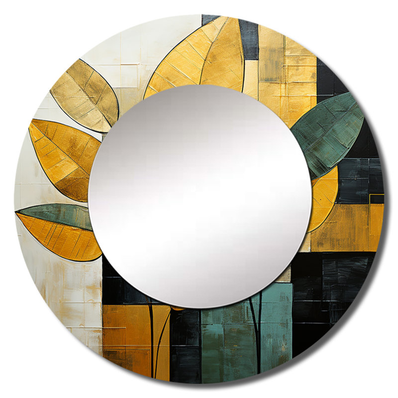 Feuilles géométriques dorées Rifky, 29 po x 29 po