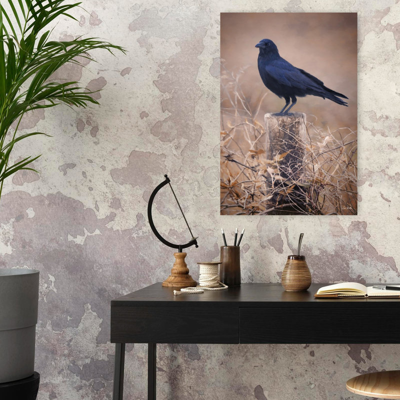 Oiseau contemporain abstrait silencieux, H 24 po x l 16 po